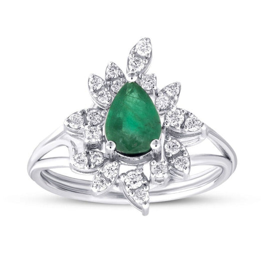 1.01 Karat Pırlanta Zümrüt Yüzük Capar Diamond