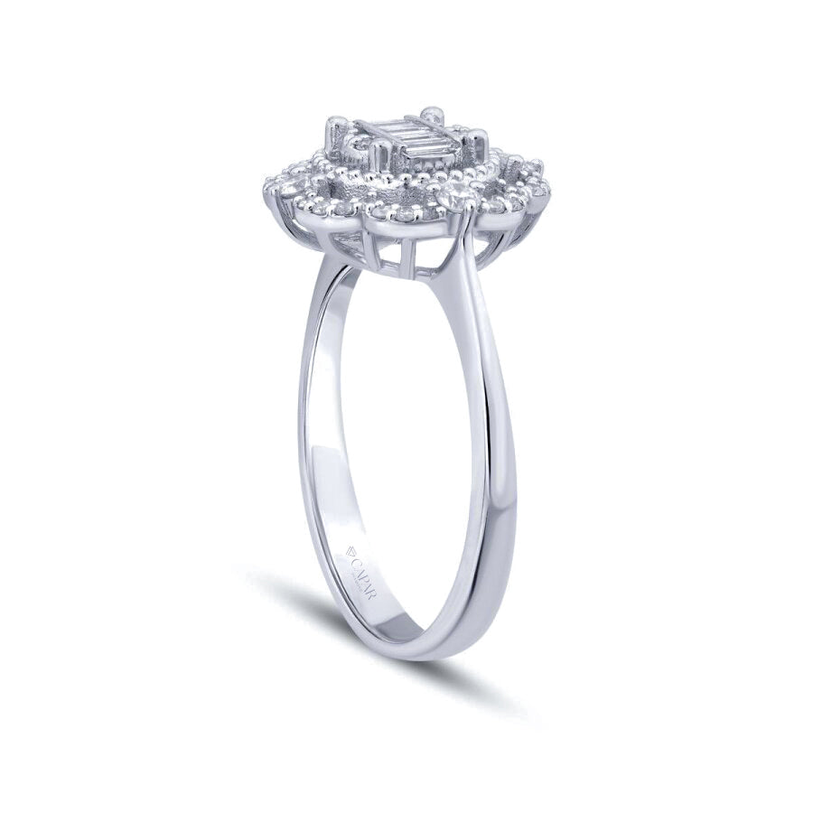 0.35 Karat Pırlanta Baget Yüzük Capar Diamond