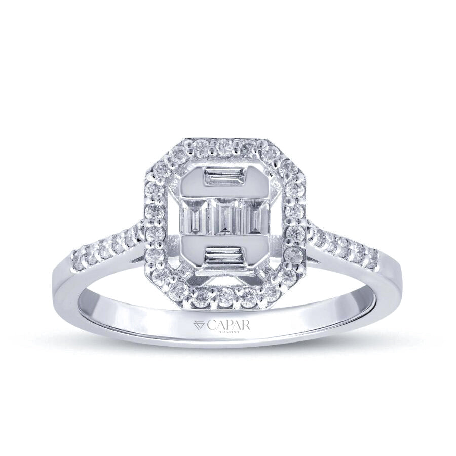 0.27 Karat Pırlanta Baget Yüzük Capar Diamond