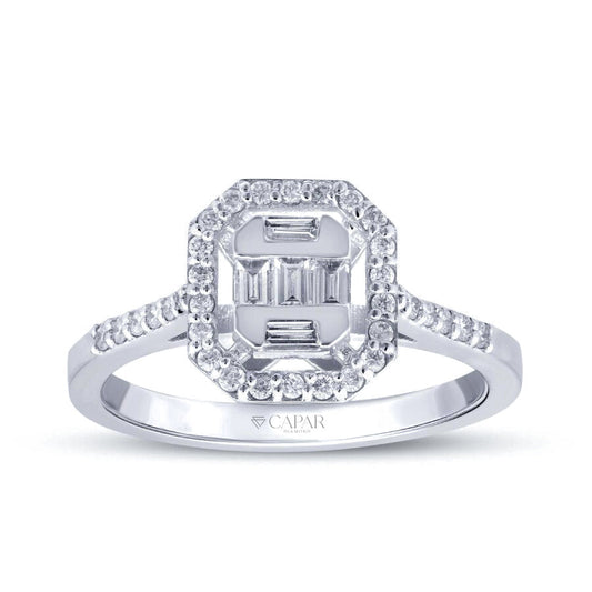 0.27 Karat Pırlanta Baget Yüzük Capar Diamond