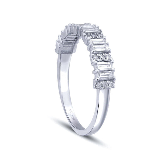 0.47 Karat Pırlanta Baget Yarımtur Yüzük Capar Diamond
