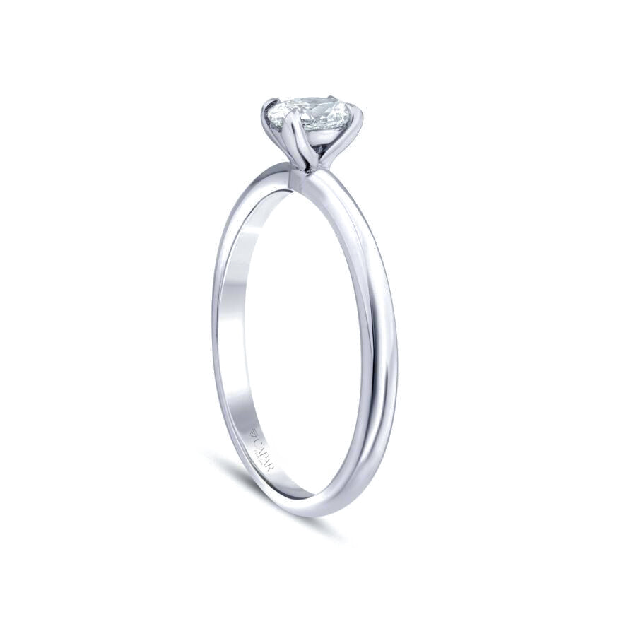 0.60 Karat Pırlanta Oval Tektaş Yüzük Capar Diamond