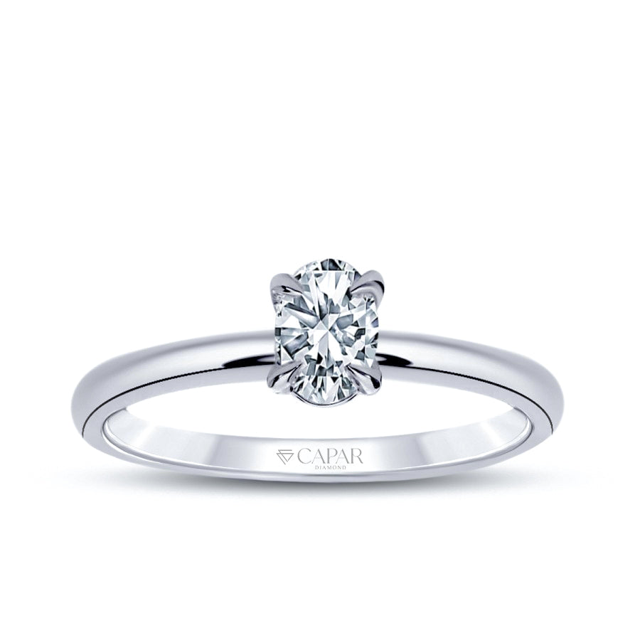 0.60 Karat Pırlanta Oval Tektaş Yüzük Capar Diamond