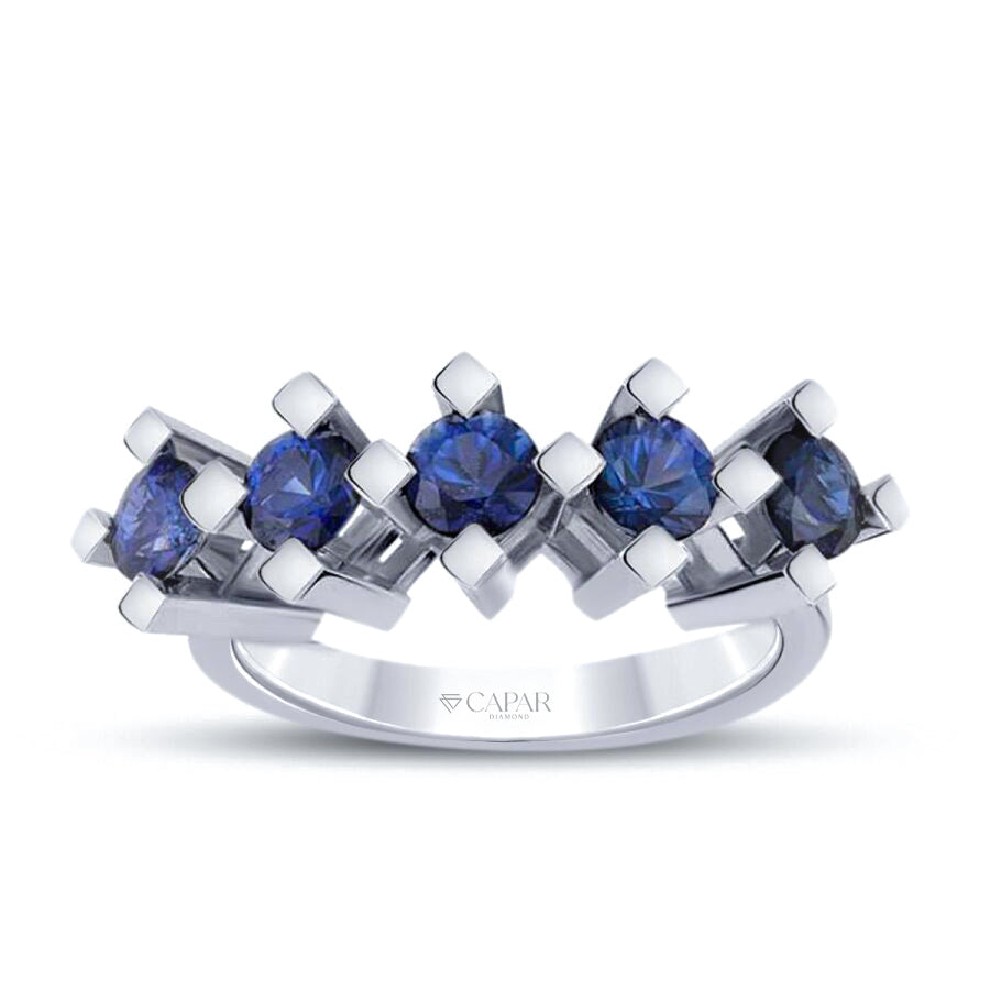 2.71 Karat Safir Beştaş Yüzük Capar Diamond