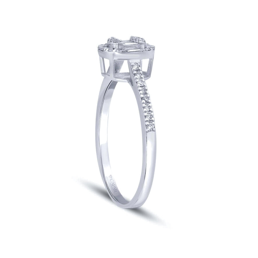 0.30 Karat Pırlanta Baget Yüzük Capar Diamond