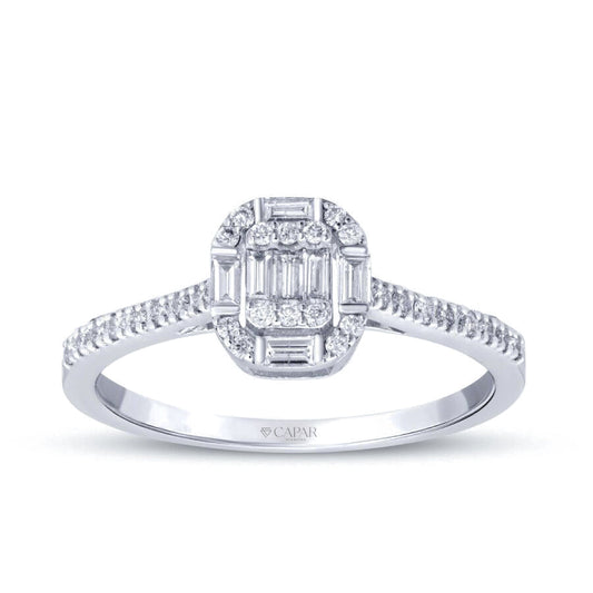 0.30 Karat Pırlanta Baget Yüzük Capar Diamond