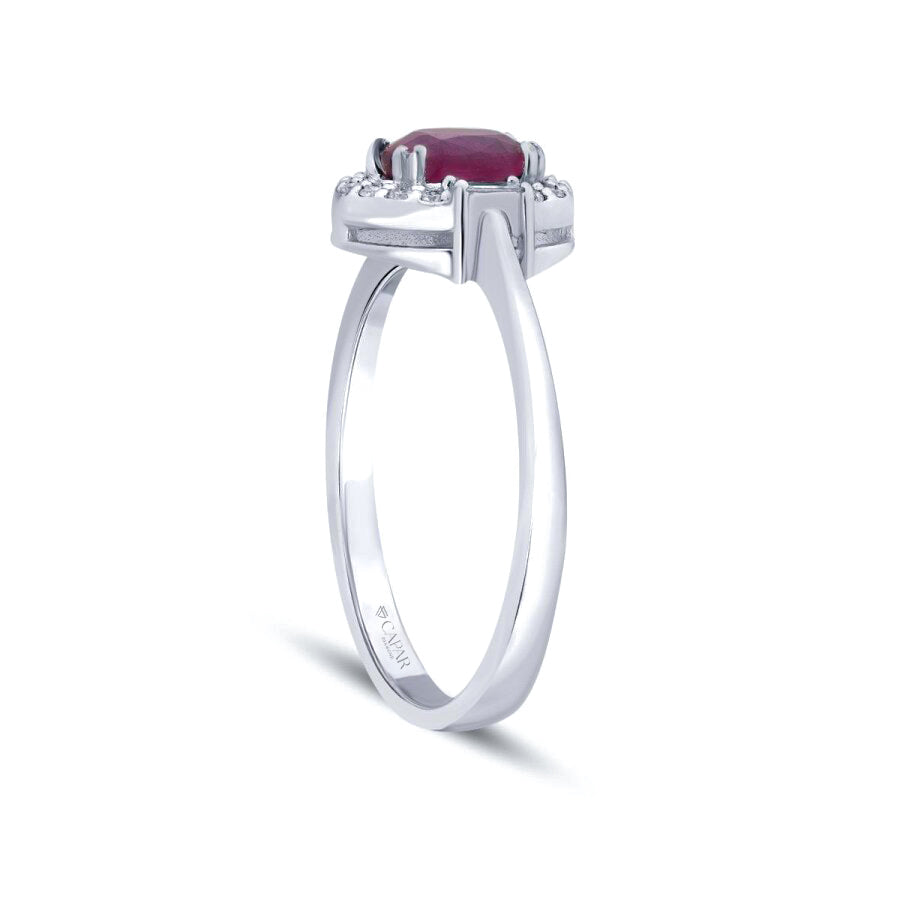 0.95 Karat Pırlanta Yakut Yüzük Capar Diamond