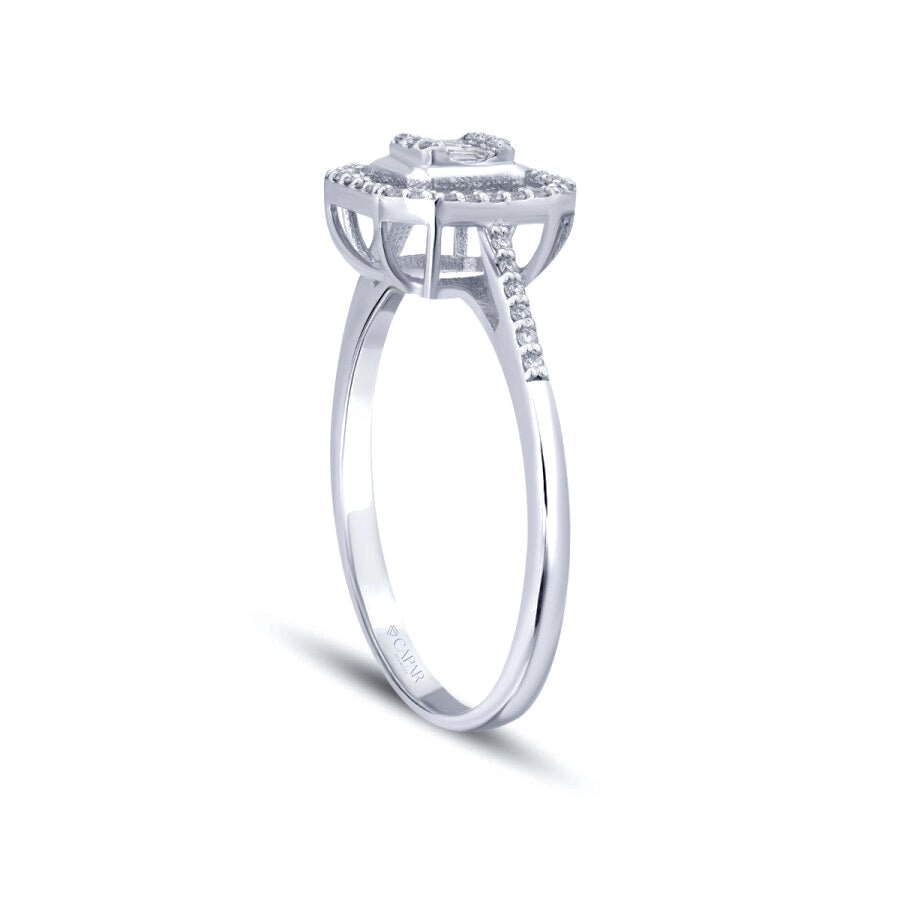 0.19 Karat Pırlanta Baget Yüzük Capar Diamond