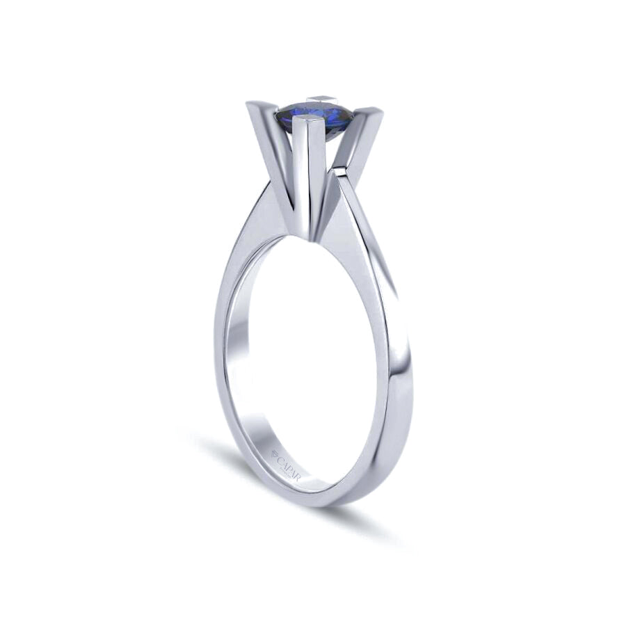 0.58 Karat Safir Tektaş Yüzük Capar Diamond