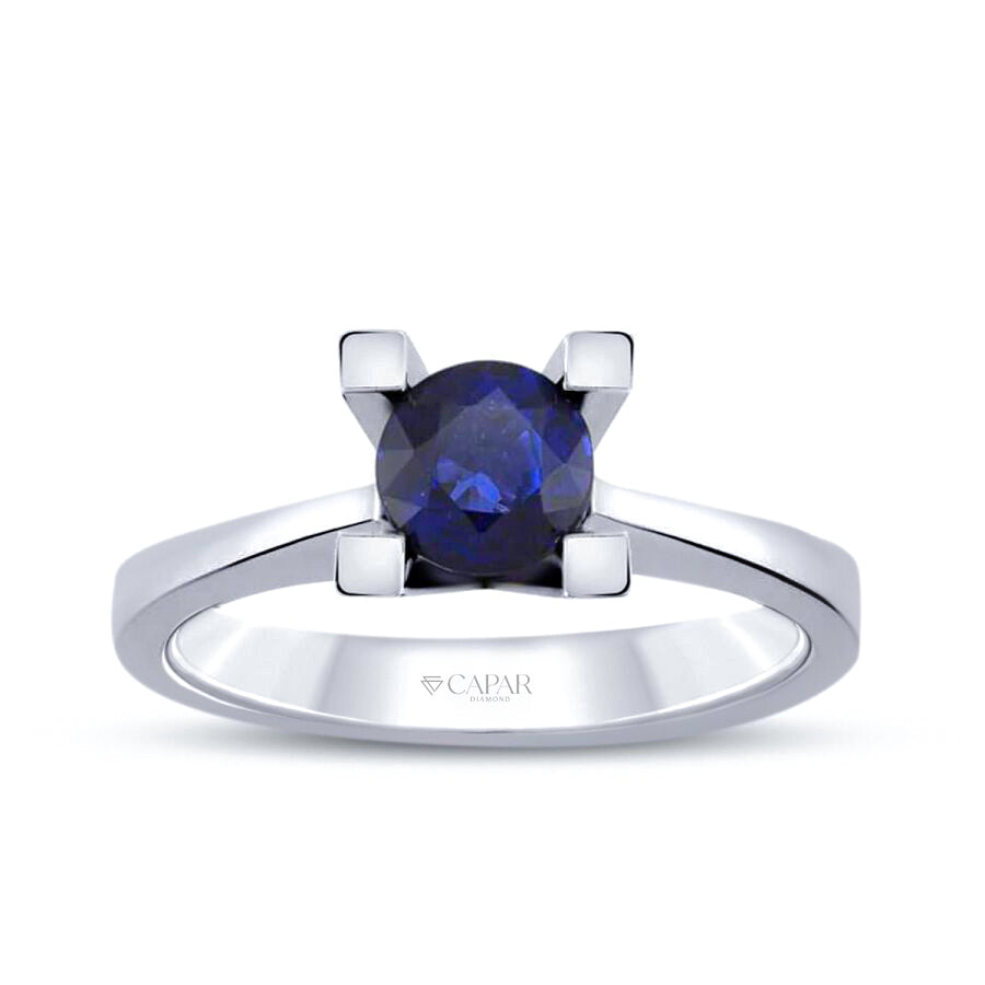 0.58 Karat Safir Tektaş Yüzük Capar Diamond