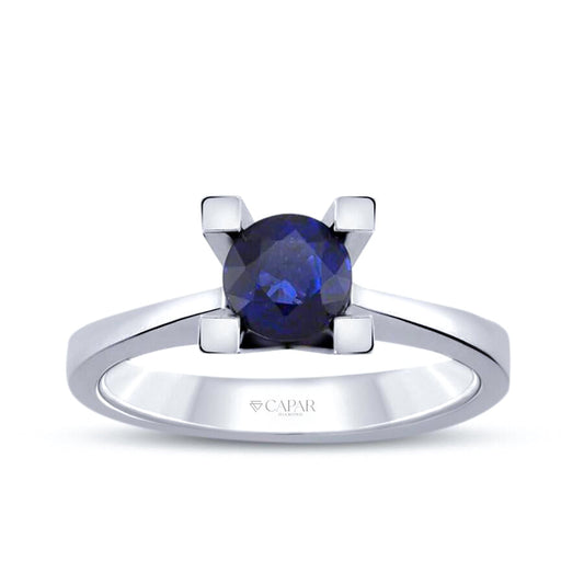 0.58 Karat Safir Tektaş Yüzük Capar Diamond