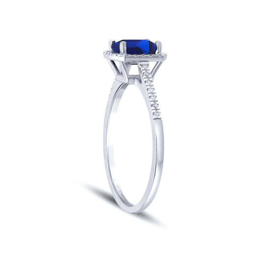 1.07 Karat Pırlanta Safir Yüzük Capar Diamond