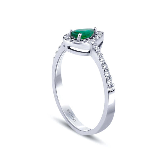 0.61 Karat Pırlanta Zümrüt Yüzük Capar Diamond