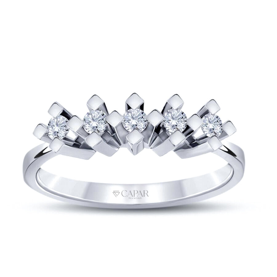 0.40 Karat Pırlanta Beştaş Yüzük Capar Diamond
