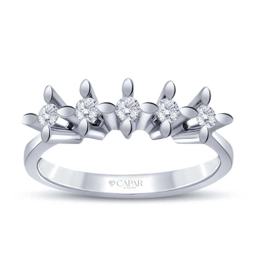 0.75 Karat Pırlanta Beştaş Yüzük Capar Diamond