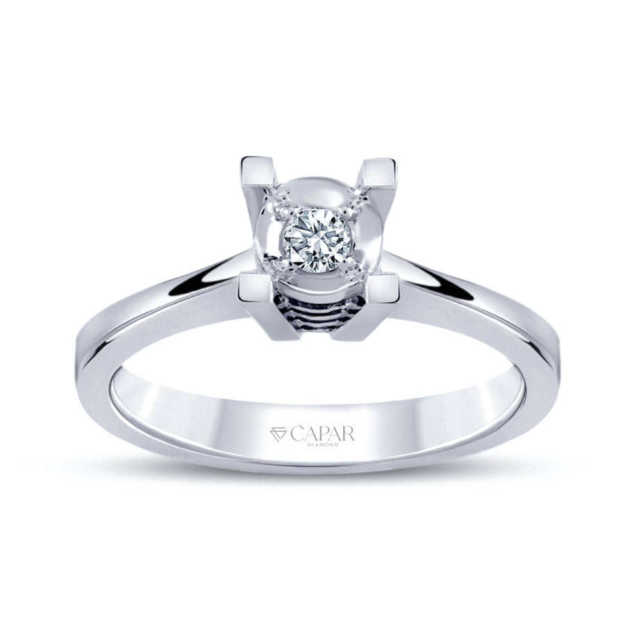 0.09 Karat Pırlanta Tektaş Yüzük Capar Diamond