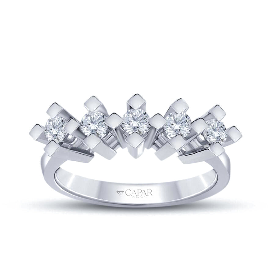 1.00 Karat Pırlanta Beştaş Yüzük Capar Diamond