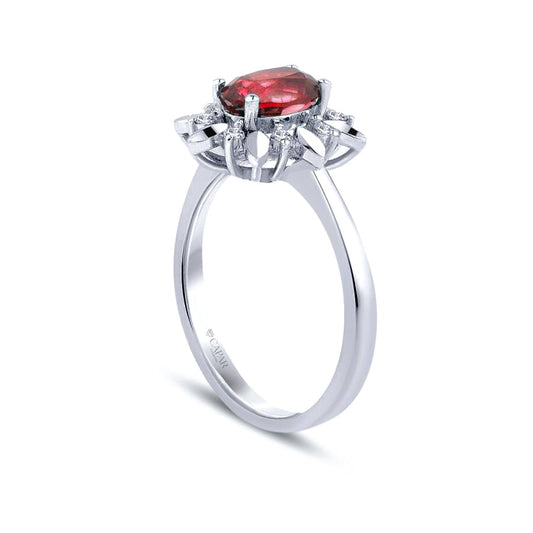 0.69 Karat Pırlanta Yakut Yüzük Capar Diamond