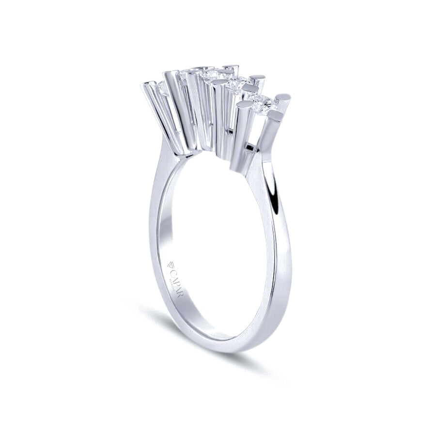 0.50 Karat Pırlanta Beştaş Yüzük Capar Diamond