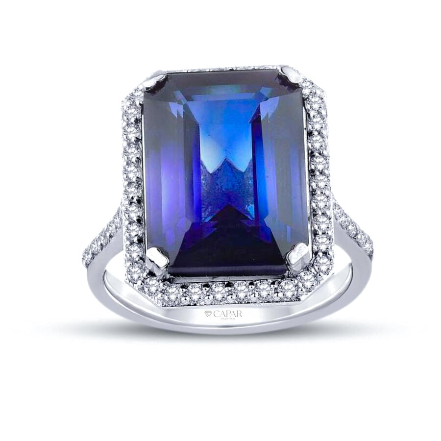 9.52 Karat Pırlanta Safir Yüzük Capar Diamond