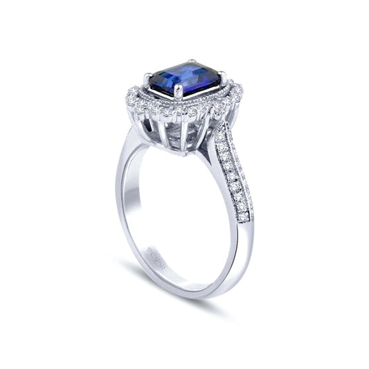 1.71 Karat Pırlanta Safir Yüzük Capar Diamond