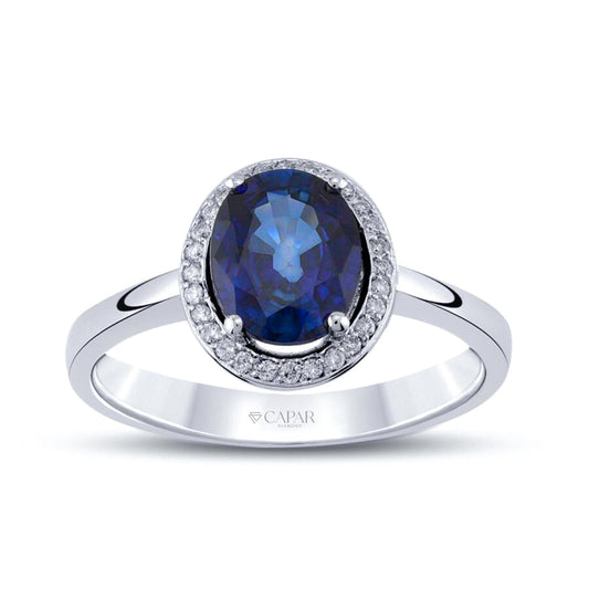 2.42 Karat Pırlanta Safir Yüzük Capar Diamond
