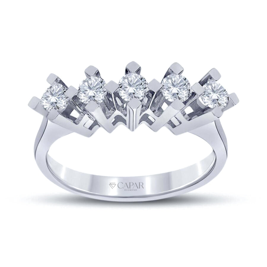 0.57 Karat Pırlanta Beştaş Yüzük Capar Diamond