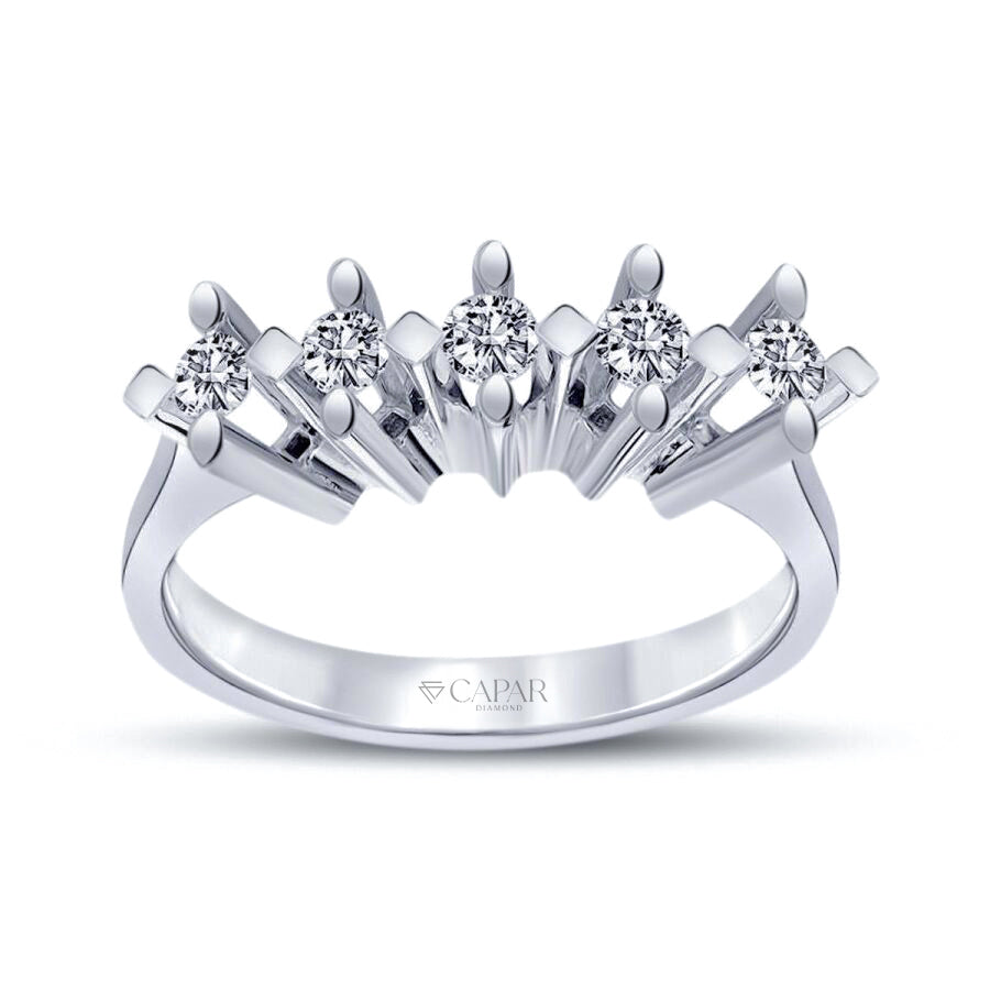 0.32 Karat Pırlanta Beştaş Yüzük Capar Diamond