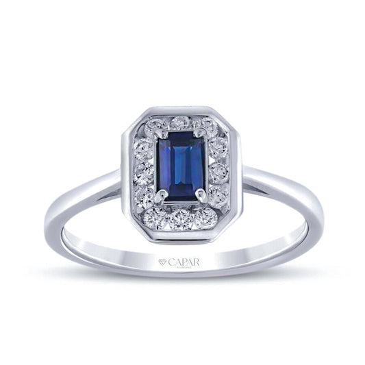 0.79 Karat Pırlanta Safir Yüzük Capar Diamond
