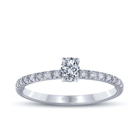 0.31 Karat Pırlanta Oval Tektaş Yüzük Capar Diamond