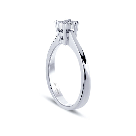 0.10 Karat Pırlanta Tektaş Trend Yüzük Capar Diamond