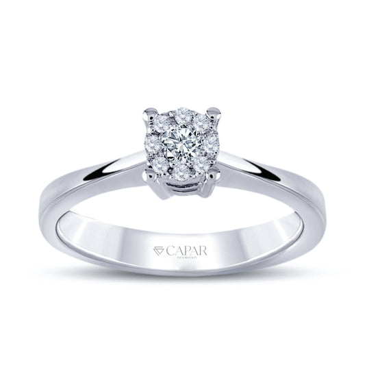 0.10 Karat Pırlanta Tektaş Trend Yüzük Capar Diamond
