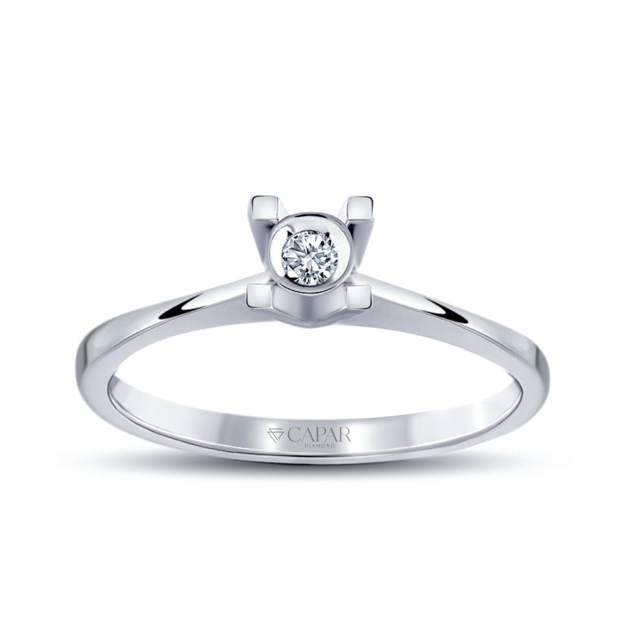 0.04 Karat Pırlanta Tektaş Yüzük Capar Diamond