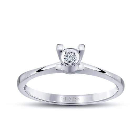 0.04 Karat Pırlanta Tektaş Yüzük Capar Diamond