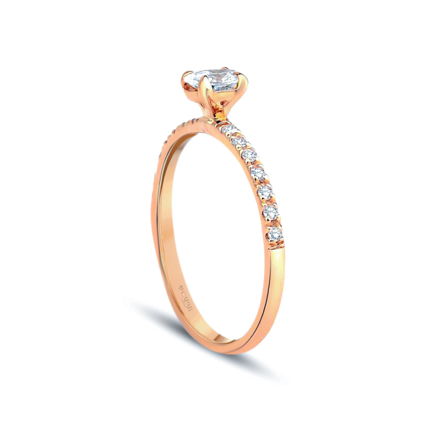 0.37 Karat Pırlanta Oval Tektaş Yüzük Capar Diamond