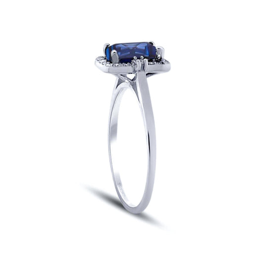 1.29 Karat Pırlanta Safir Yüzük Capar Diamond
