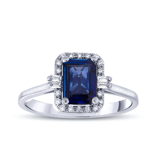 1.29 Karat Pırlanta Safir Yüzük Capar Diamond
