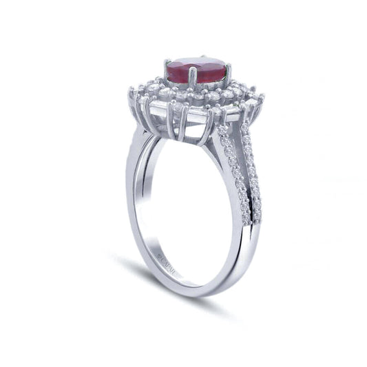 1.75 Karat Pırlanta Yakut Yüzük Capar Diamond