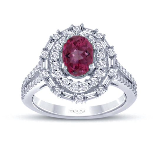 1.75 Karat Pırlanta Yakut Yüzük Capar Diamond