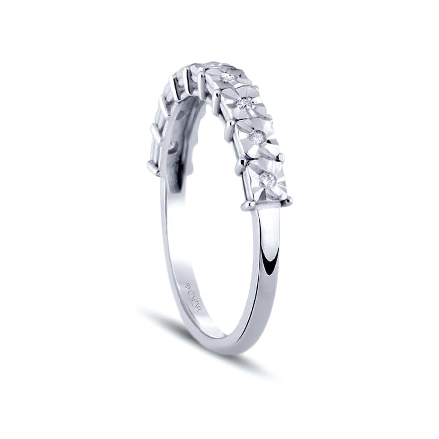 0.07 Karat Pırlanta Efektli Yarımtur Yüzük Capar Diamond