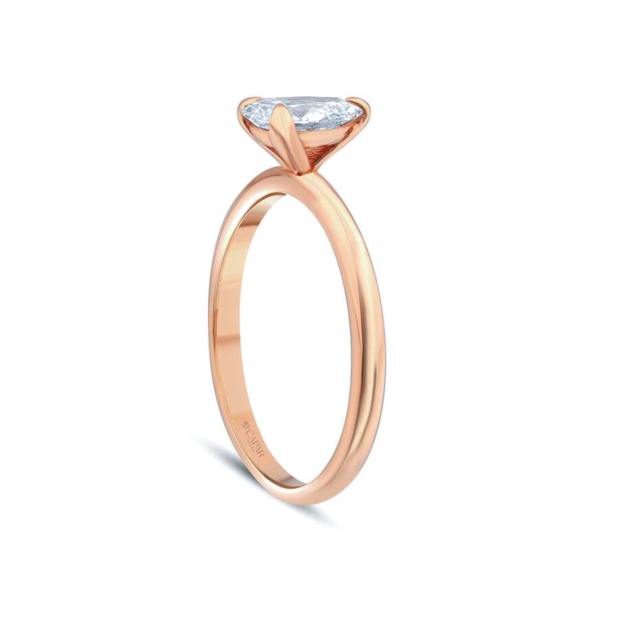 0.30 Karat Pırlanta Oval Tektaş Yüzük Capar Diamond