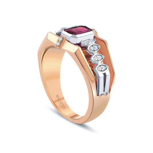 0.62 Karat Pırlanta Yakut Yüzük Capar Diamond