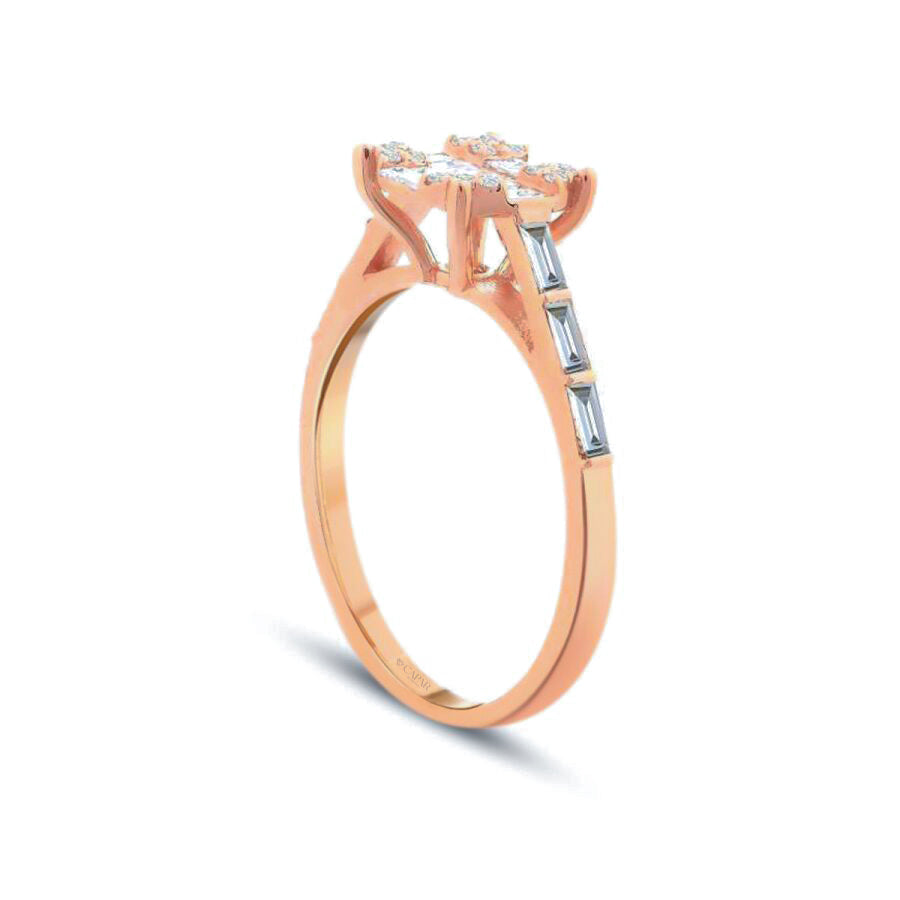 0.47 Karat Pırlanta Baget Yüzük Capar Diamond