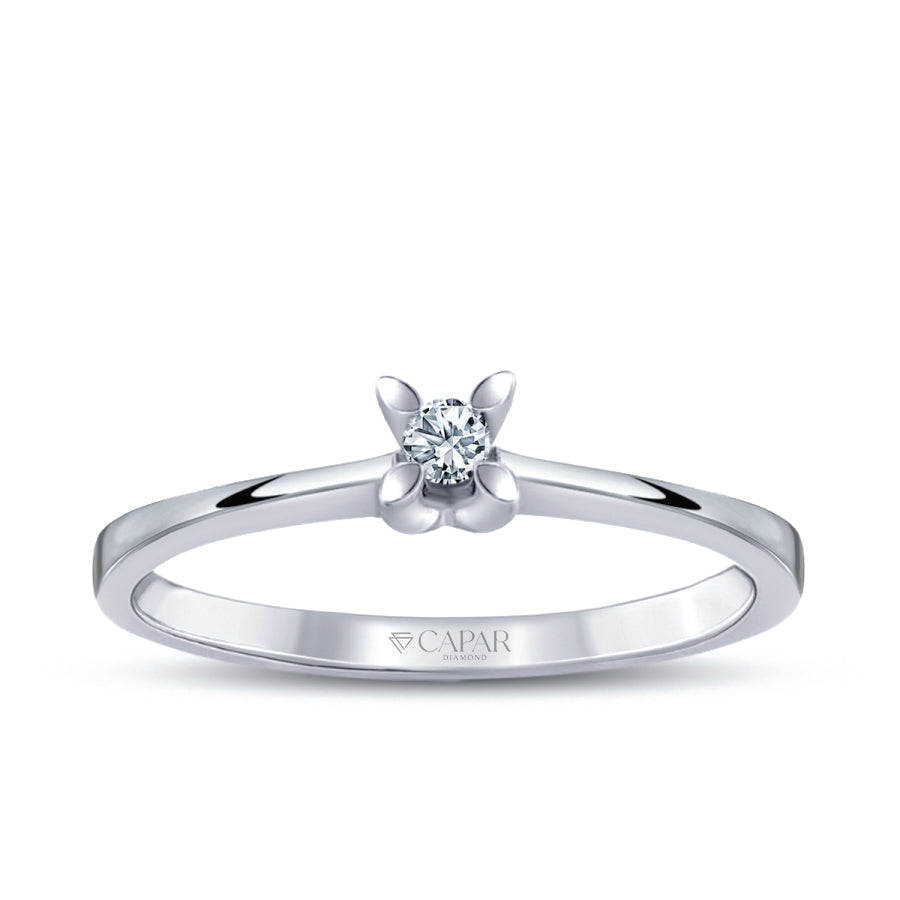 0.04 Karat Pırlanta Tektaş Yüzük Capar Diamond