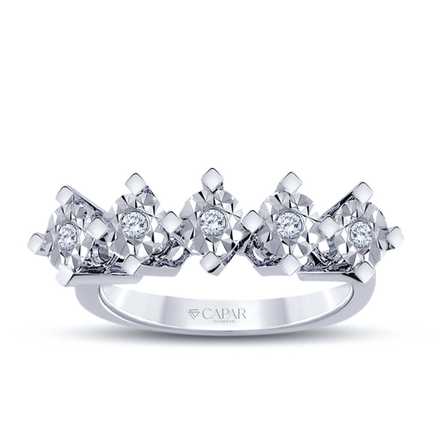 0.15 Karat Pırlanta Beştaş Yüzük Capar Diamond