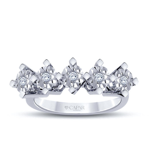 0.15 Karat Pırlanta Beştaş Yüzük Capar Diamond