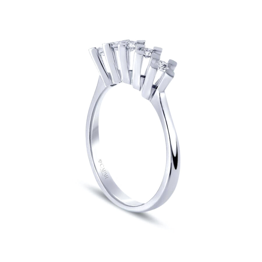 0.20 Karat Pırlanta Beştaş Yüzük Capar Diamond