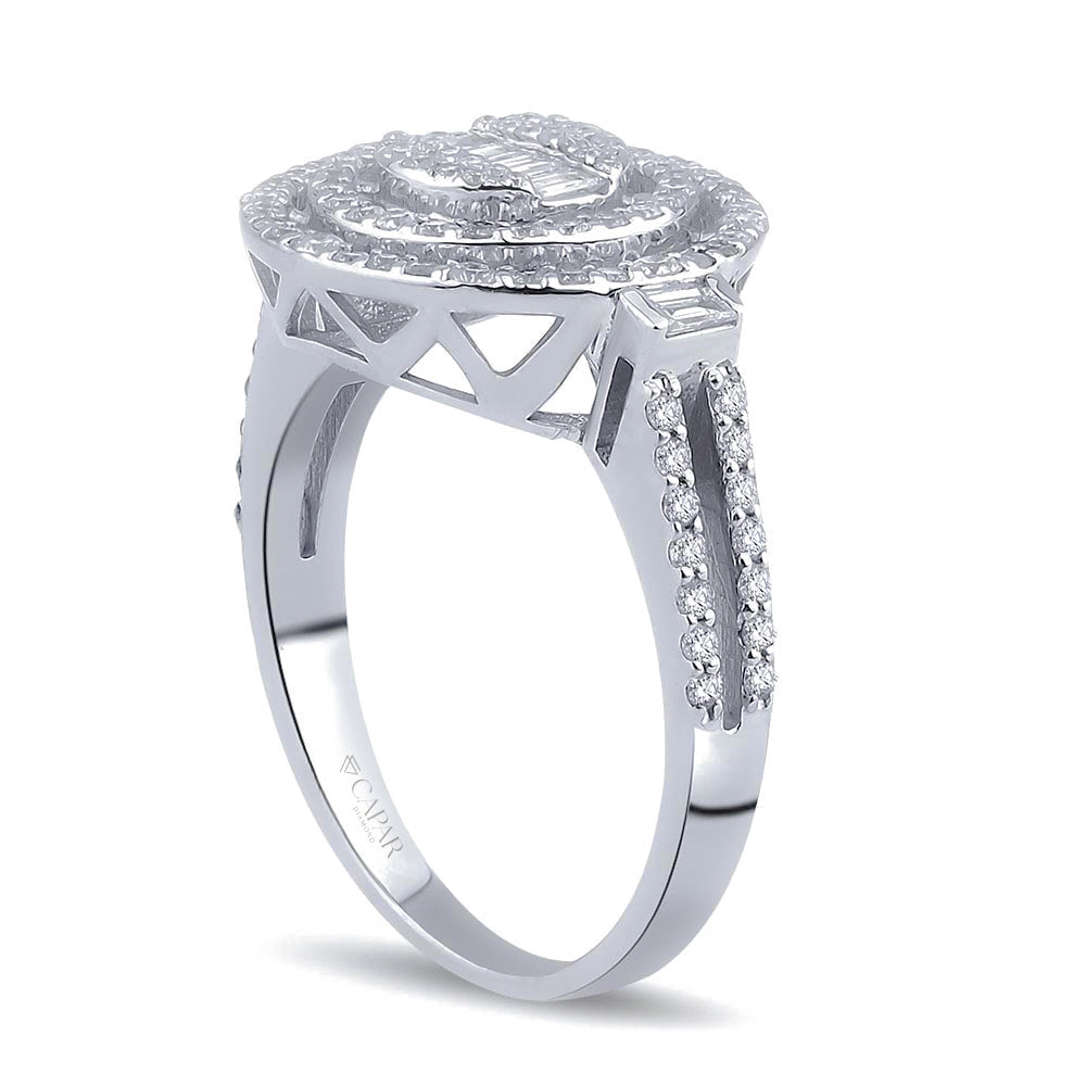 0.80 Karat Baget Pırlanta Yüzük Capar Diamond