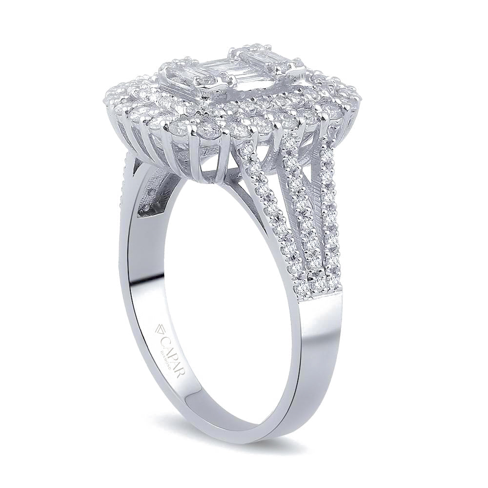 1.00 Karat Baget Pırlanta Yüzük Capar Diamond