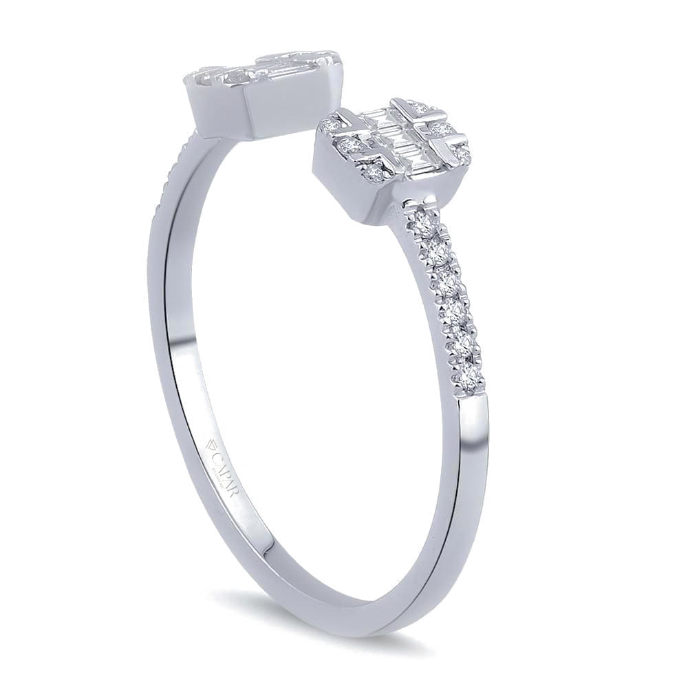 0.20 Karat Pırlanta Baget Yüzük Capar Diamond